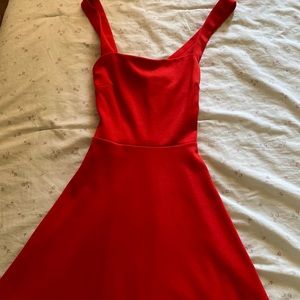 Red skater dress